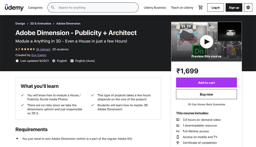 Adobe Dimension – Publicity + Architect