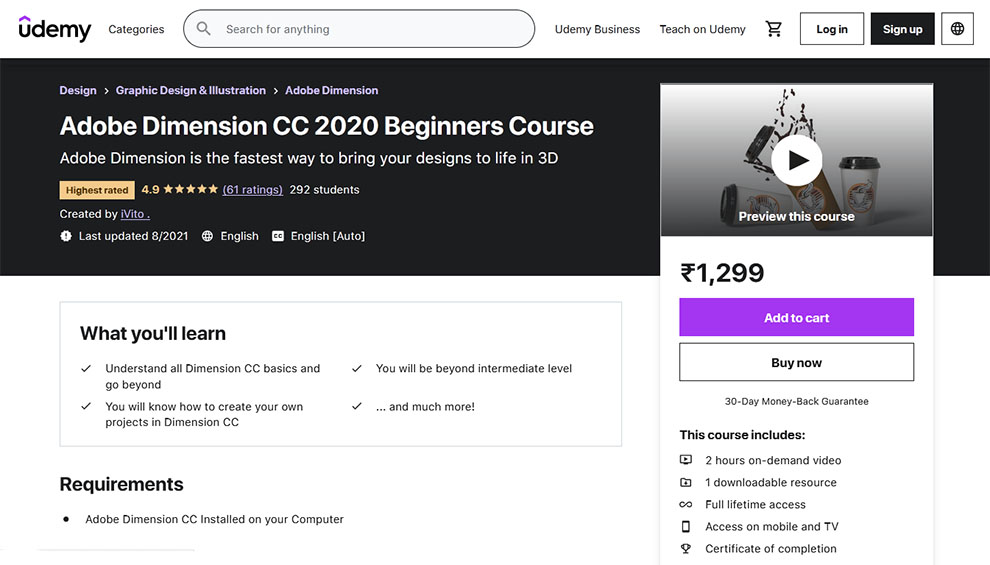 Adobe Dimension CC 2020 Beginners Course