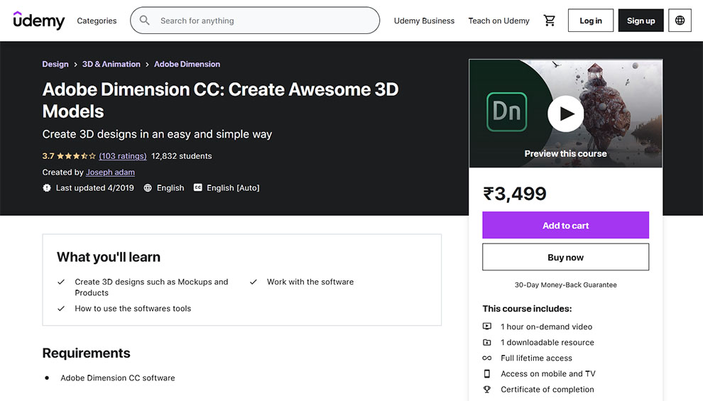 Adobe Dimension CC: Create Awareness 3D Models