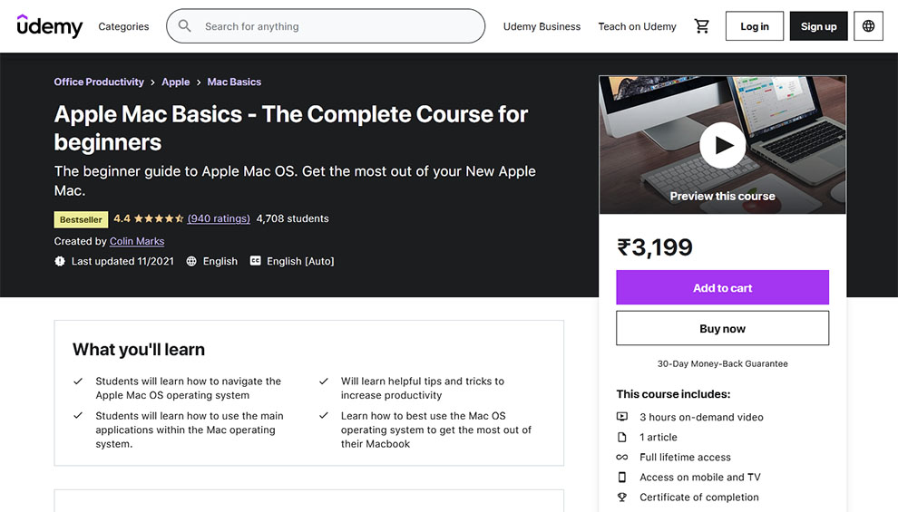 Apple Mac Basics - The Complete Course for beginners