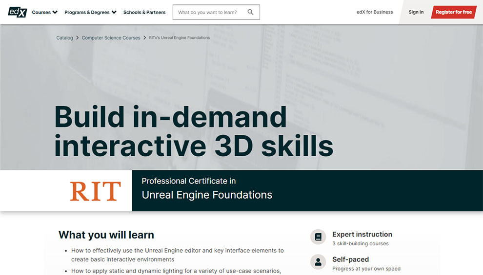 Build in-demand interactive 3D skills – Offered by Rochester Institute of Technology