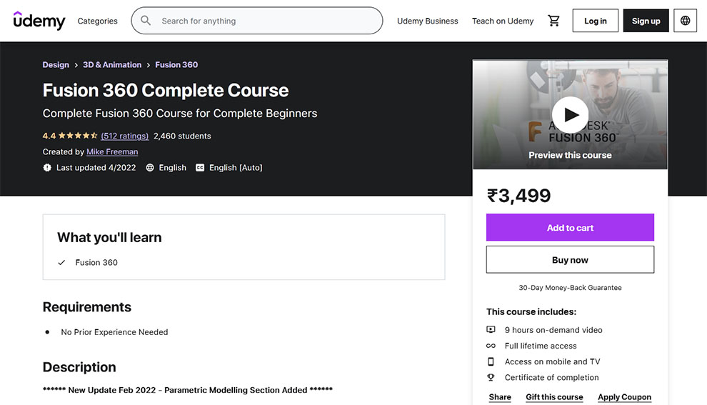 Fusion 360 Complete Course