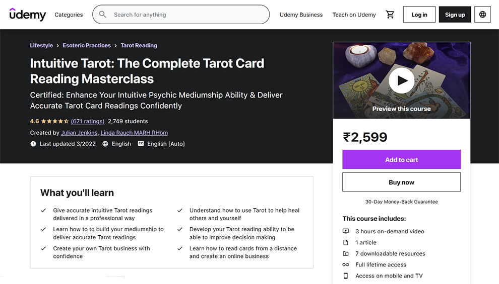 Intuitive Tarot: The Complete Tarot Card Reading Masterclass
