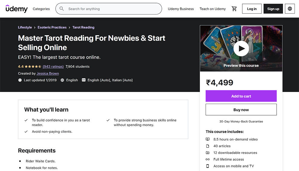 Master Tarot Reading For Newbies & Start Selling Online