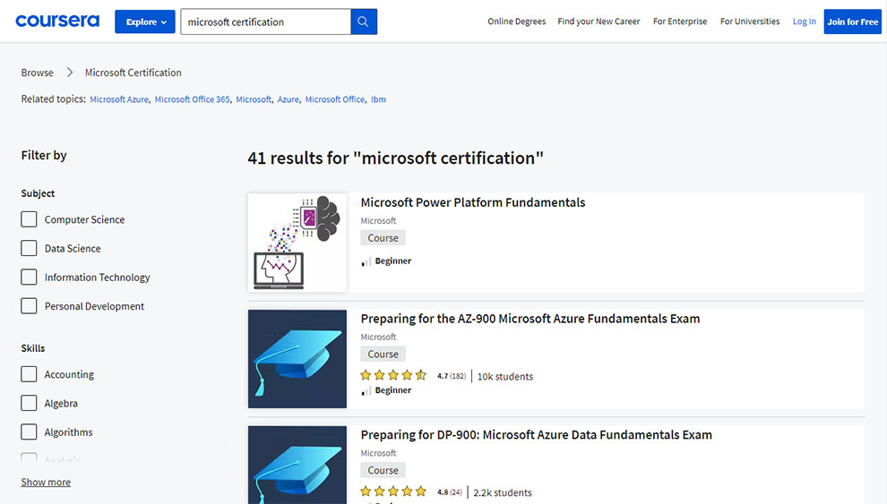 Microsoft Certification