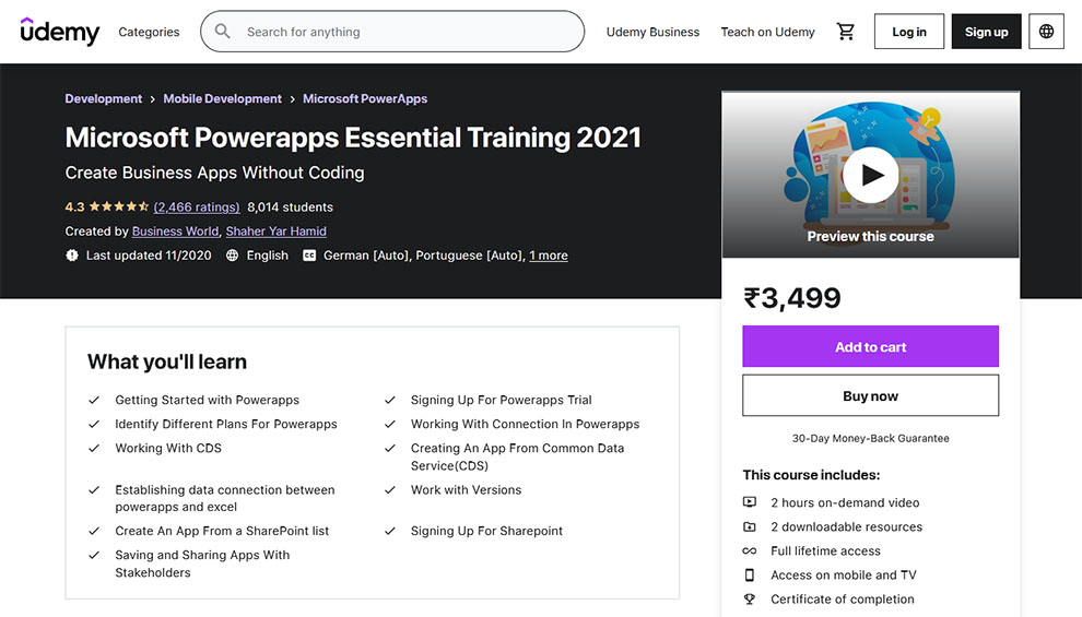 Microsoft PowerApps Essential Training 2021