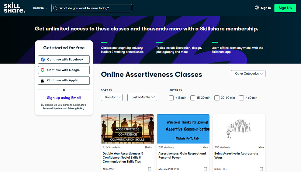 Online Assertiveness Classes
