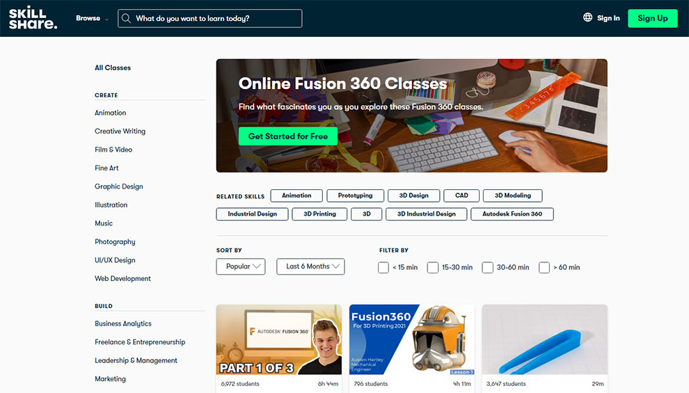 Online Fusion 360 Classes