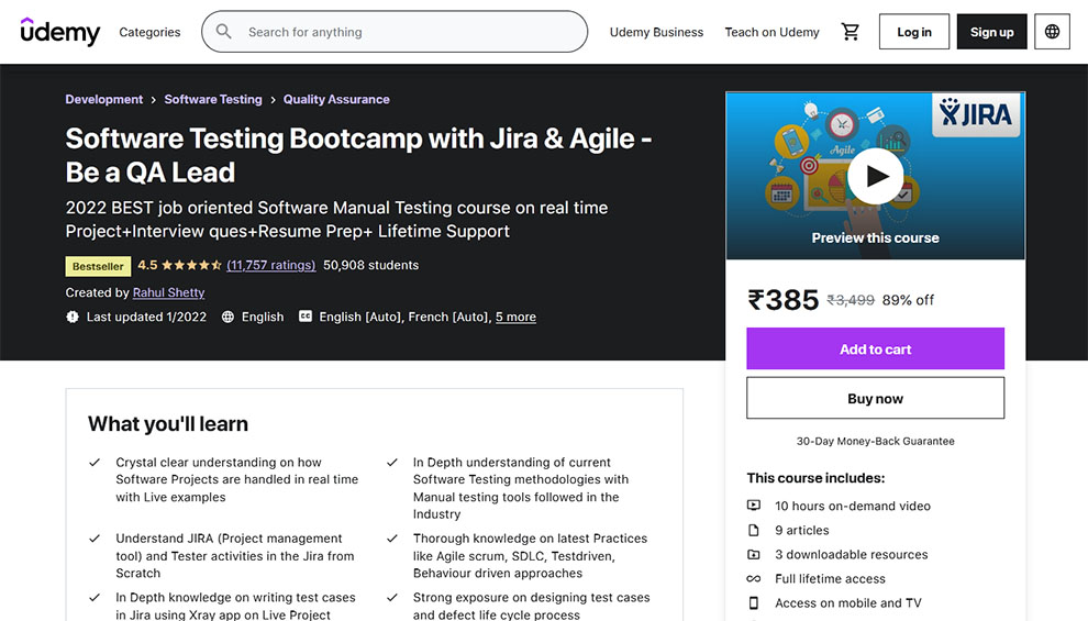 Software Testing Bootcamp with Jira & Agile - Be a QA Lead
