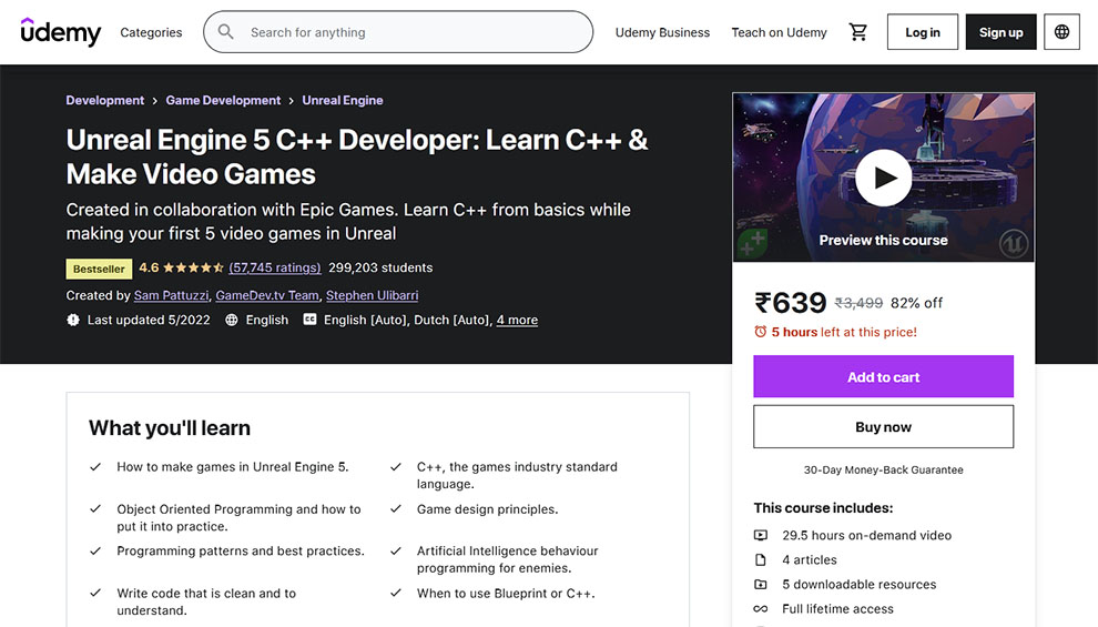 Unreal Engine 5 C++ Developer: Learn C++ & Make Video Games