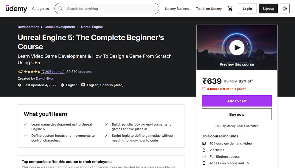 Unreal Engine 5: The Complete Beginner's Course