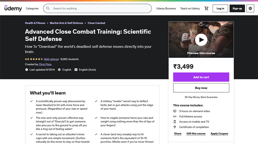 Advanced Close Combat Training: Scientific Self Defense 