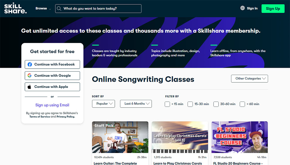 Best Online Songwriting Courses