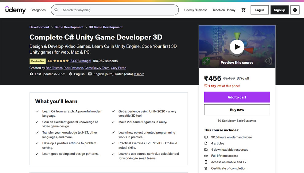 Complete C# Unity Game Developer 3D