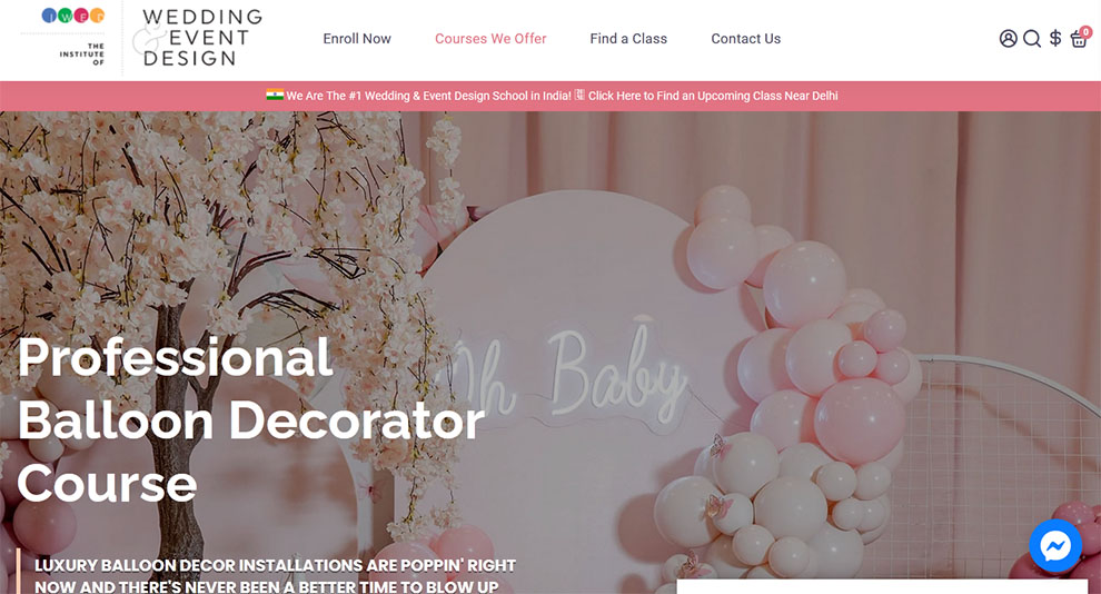 Professional Balloon Decorator Course – The Institute of Wedding Event Design Global