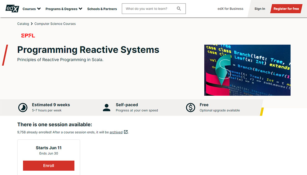 Programming Reactive Systems – Offered by EPFL