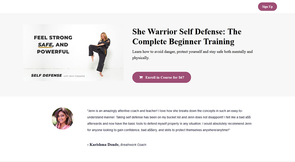 She Warrior Self Defense: The Complete Beginner Training