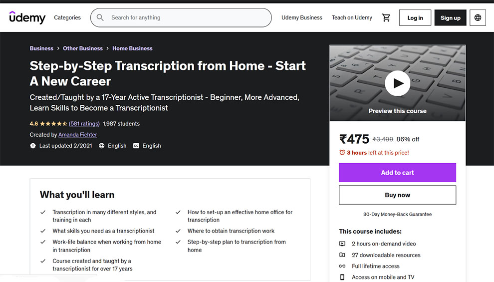 Step-by-Step Transcription from Home-Start A New Career