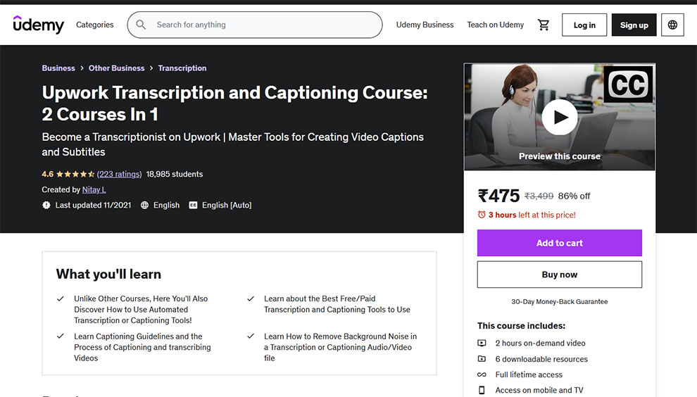 Upwork Transcription and Captioning Course: 2 Courses In 1