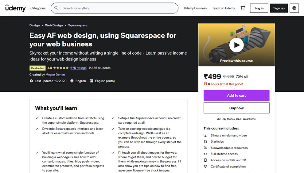 Easy AF web design, using Squarespace for your web business