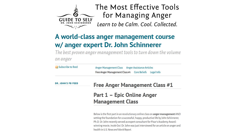 Dr. John Schinnerer’s Anger Management Course