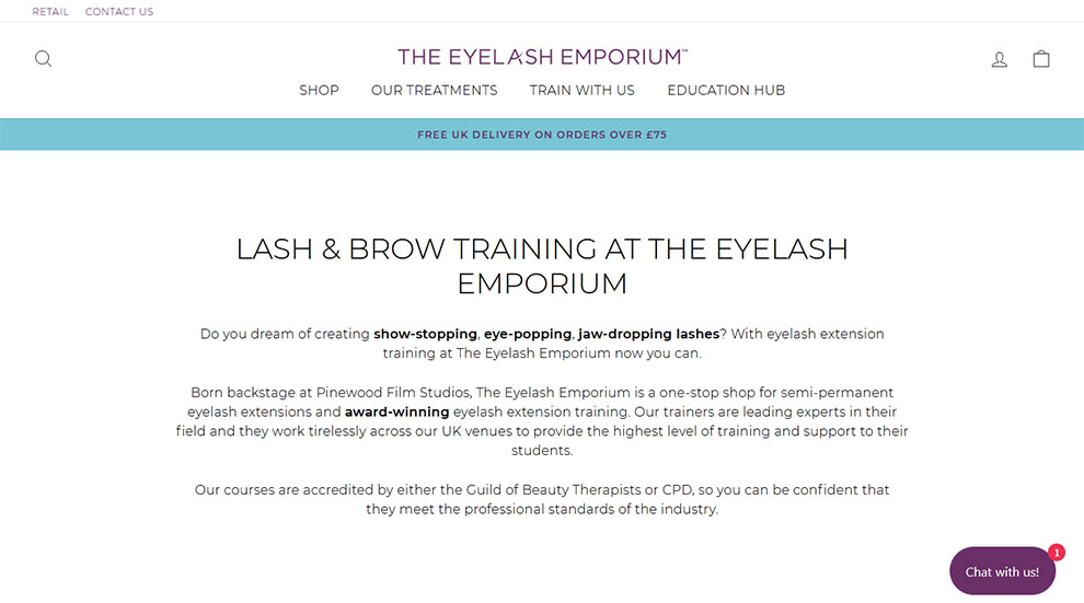 Lash & brow training