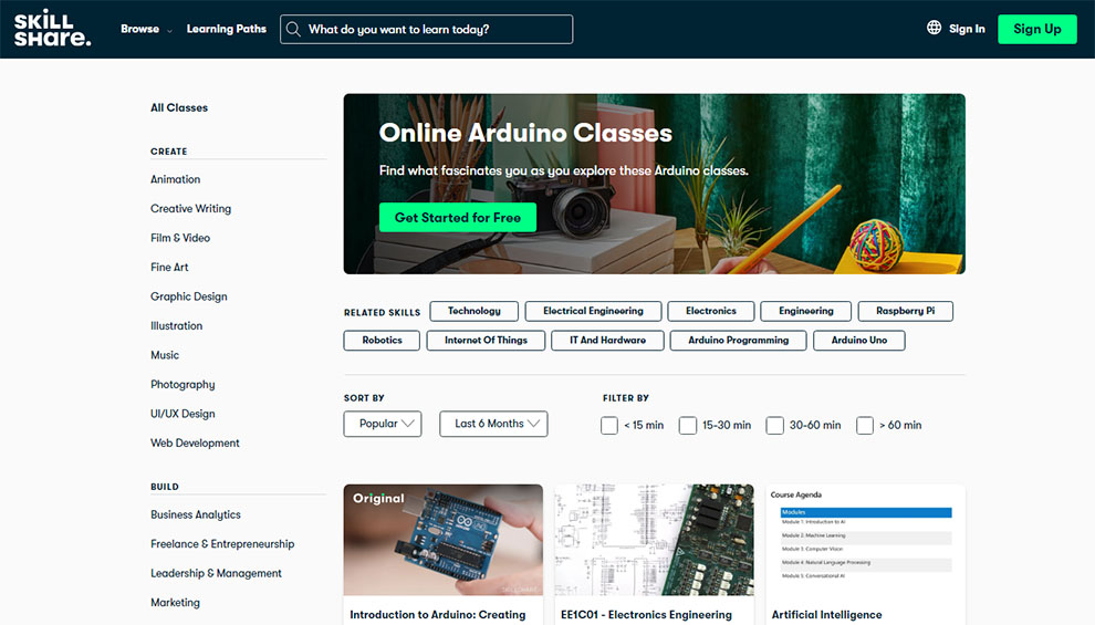 Online Arduino Classes 