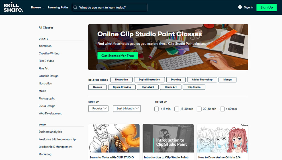 Online Clip Studio Classes