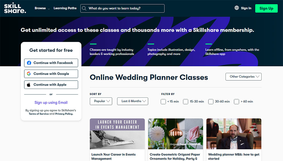 Wedding Planner Classes Online 