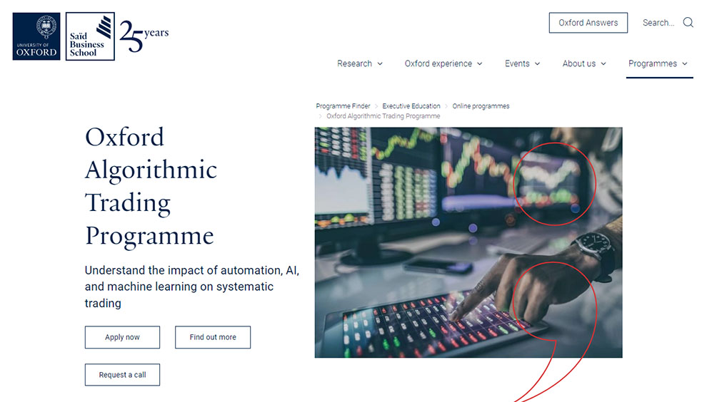 Oxford Algorithmic Trading Programme – Offered by Said Business School
