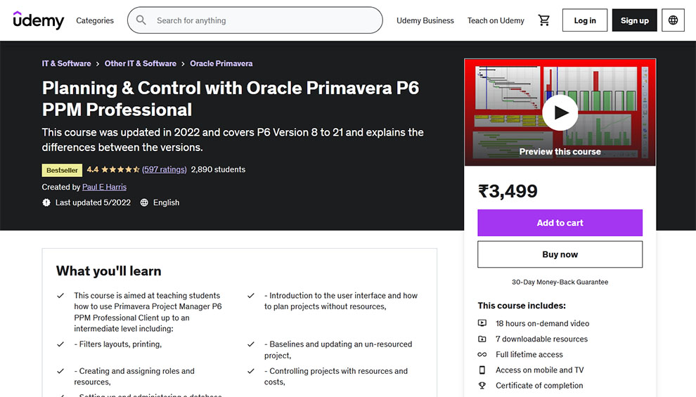 Planning & Control with Oracle Primavera P6 PPM Professional