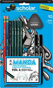 Prismacolor Scholar Manga Drawing Set, 10 Piece Kit