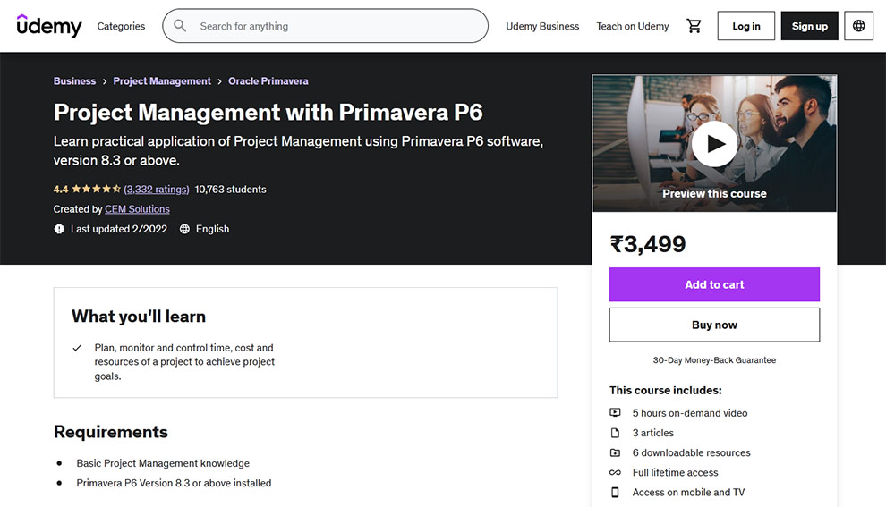 Project Management with Primavera P6