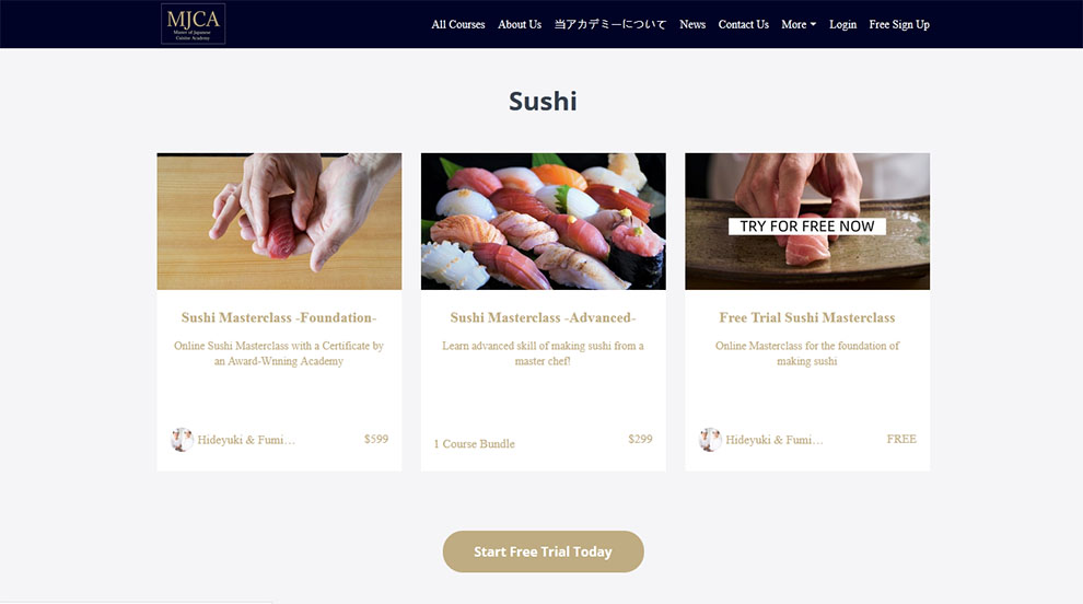 Sushi Masterclass - Master of Japanese Cuisine Academy 2022
