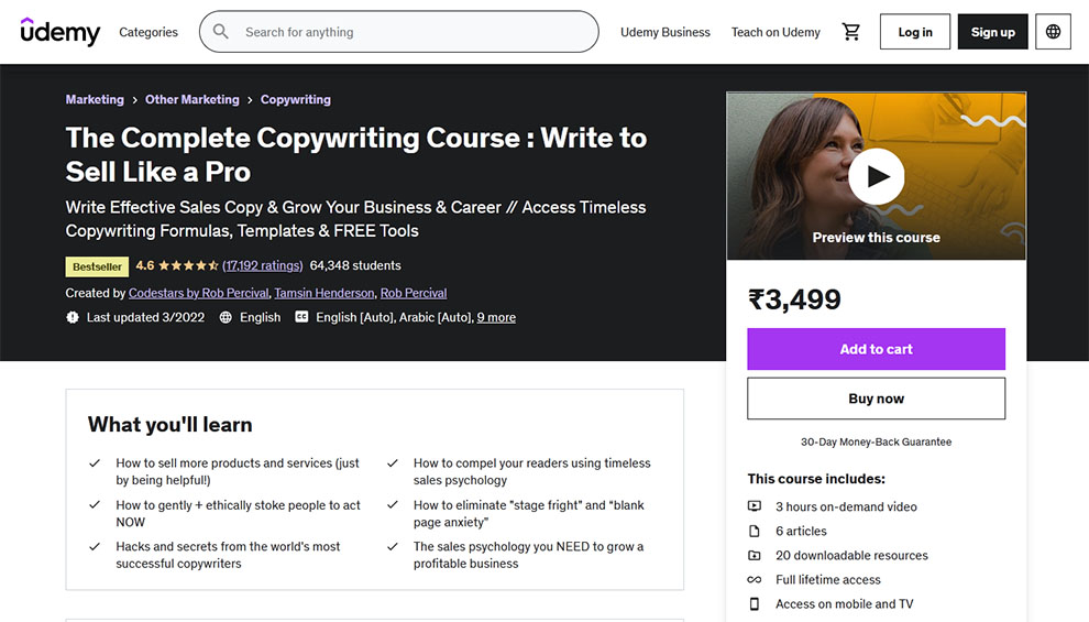 The Complete Copywriting Course: Write to Sell Like a Pro