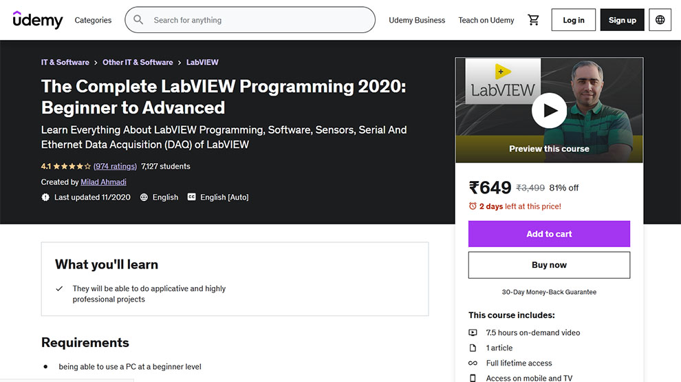 The Complete LabVIEW Programming 2020: Beginner to Advanced