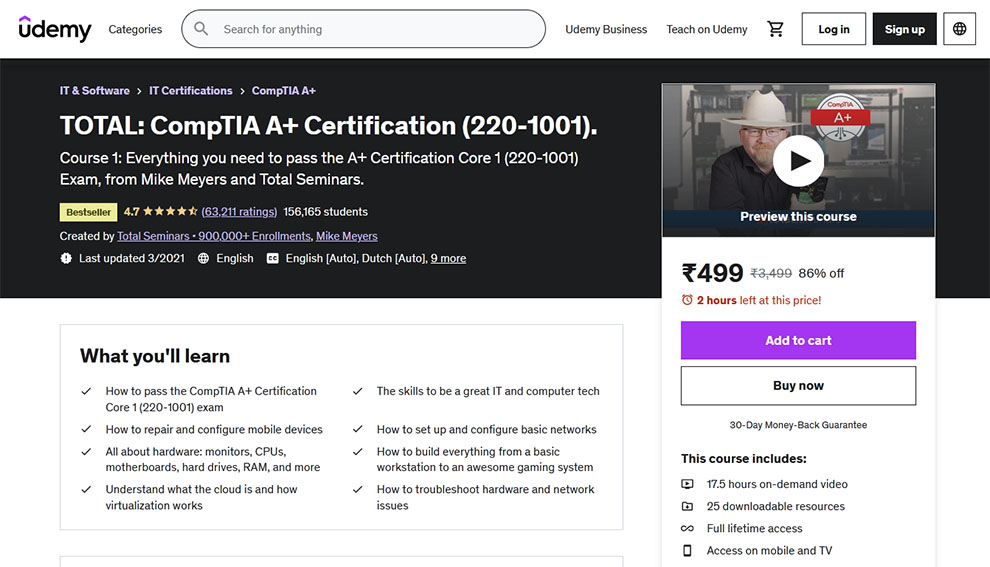 TOTAL: CompTIA A+ Certification