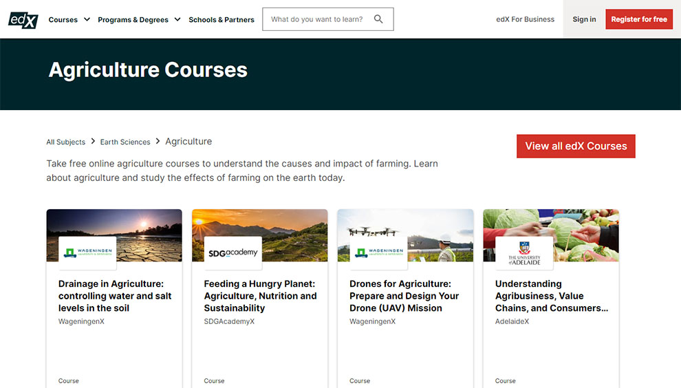 Free Agriculture Courses Online