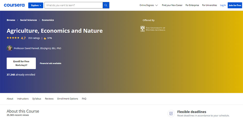 Agriculture, Economics and Nature by The University of Western Australia