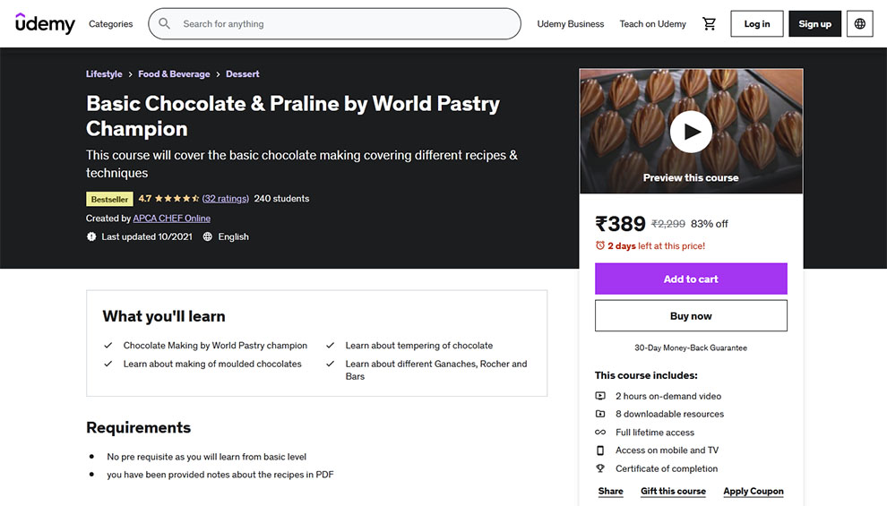 Basic Chocolate & Praline by World Pastry Champion