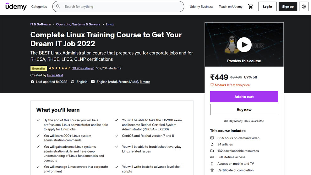 Complete Linux Training Course to get your dream IT Job 2022
