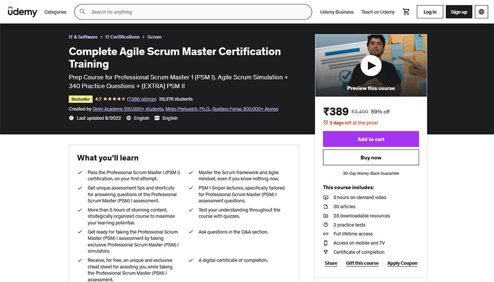 Complete Agile Scrum Master Certification Training