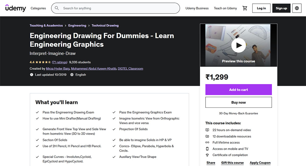 Engineering Drawing for Dummies: Learn Engineering Graphics