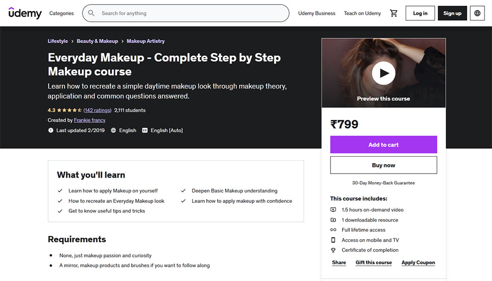 Everyday Makeup – Complete Step by Step Makeup Course