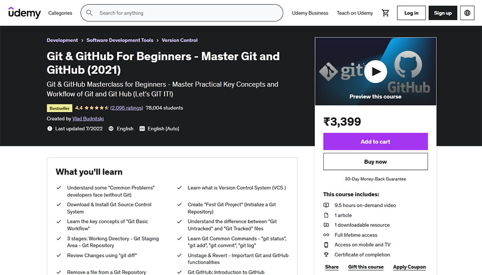 Git & GitHub For Beginners - Master Git and GitHub (2021)