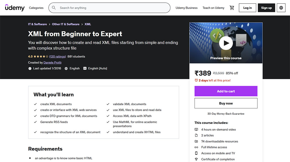 XML from Beginner to Expert