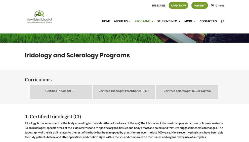 Iridology and Sclerology Programs
