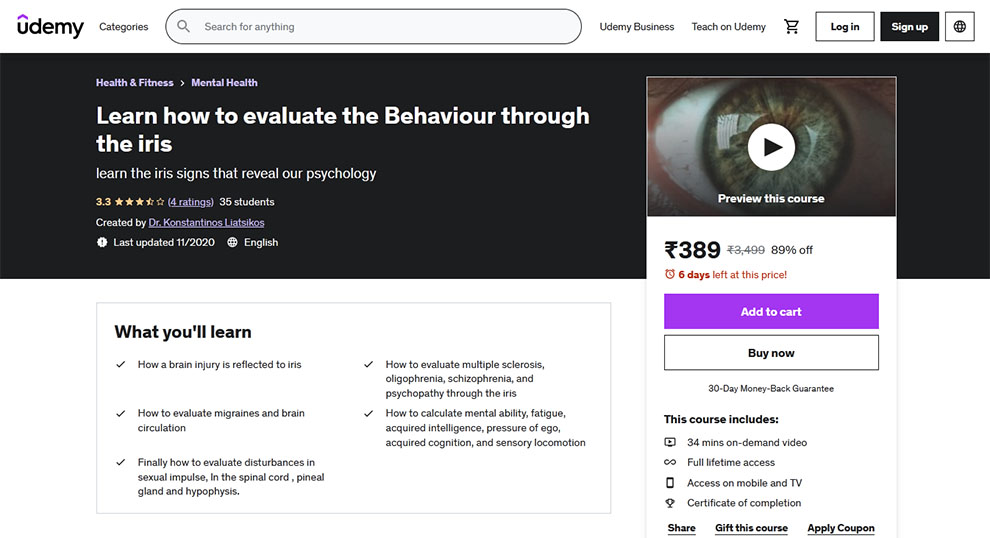 Learn how to evaluate the Behaviour through the iris 