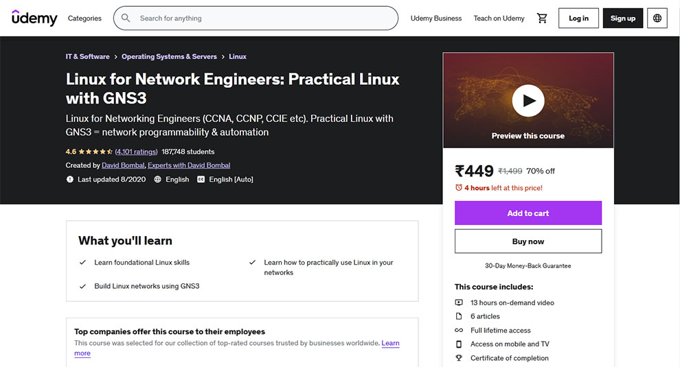 Linux for Network Engineers: Practical Linux with GNS3