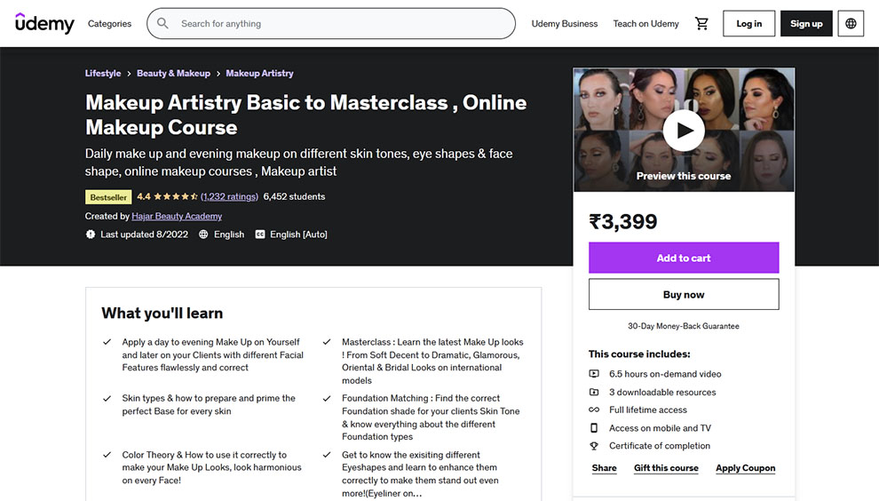 Makeup Artistry Basic to Masterclass, Online Makeup Course